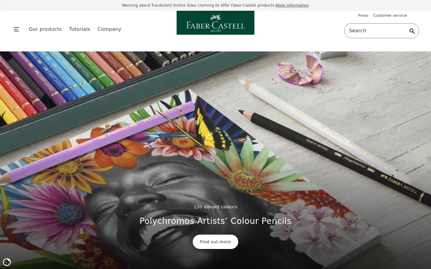 Screenshot of faber-castell.com