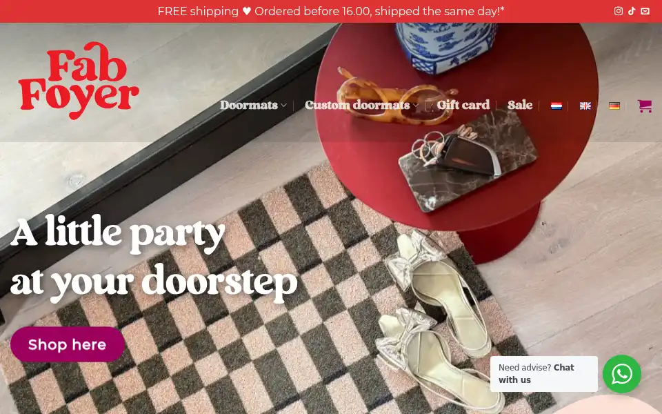 Screenshot of fabfoyer.com
