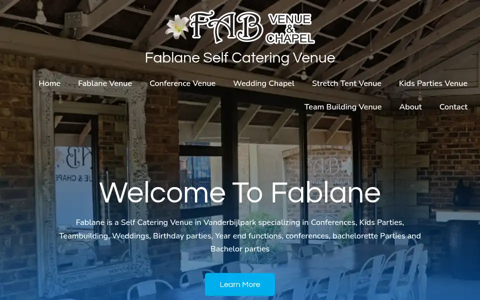 Screenshot of fablanevenue.co.za