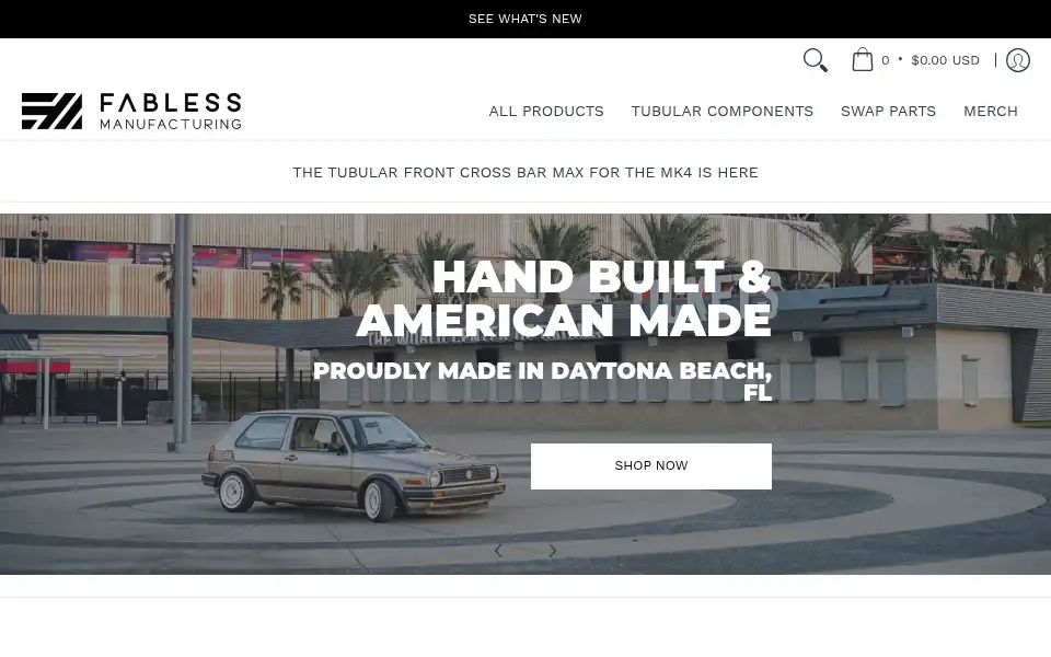 Screenshot of fablessmanufacturing.com
