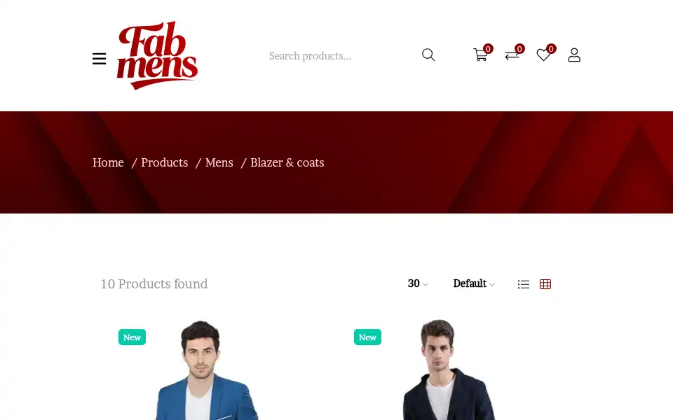 Screenshot of fabmens.com