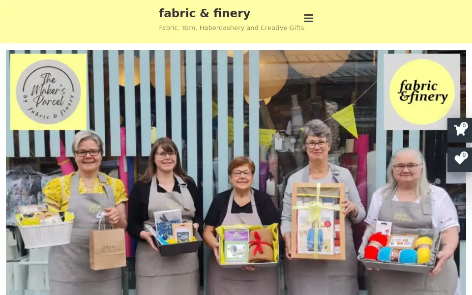 Screenshot of fabricandfinery.co.uk