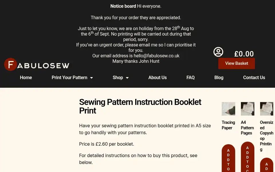 Screenshot of fabulosew.co.uk