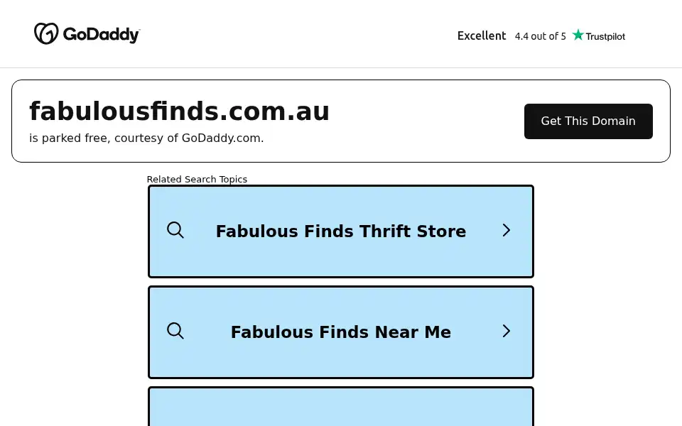 Screenshot of fabulousfinds.com.au