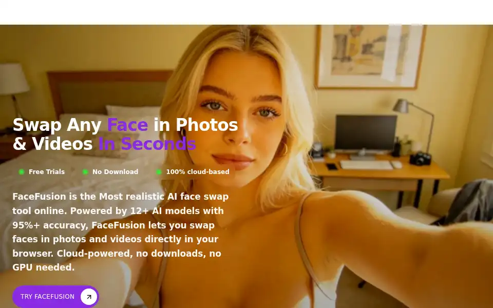 Screenshot of facefusion.co