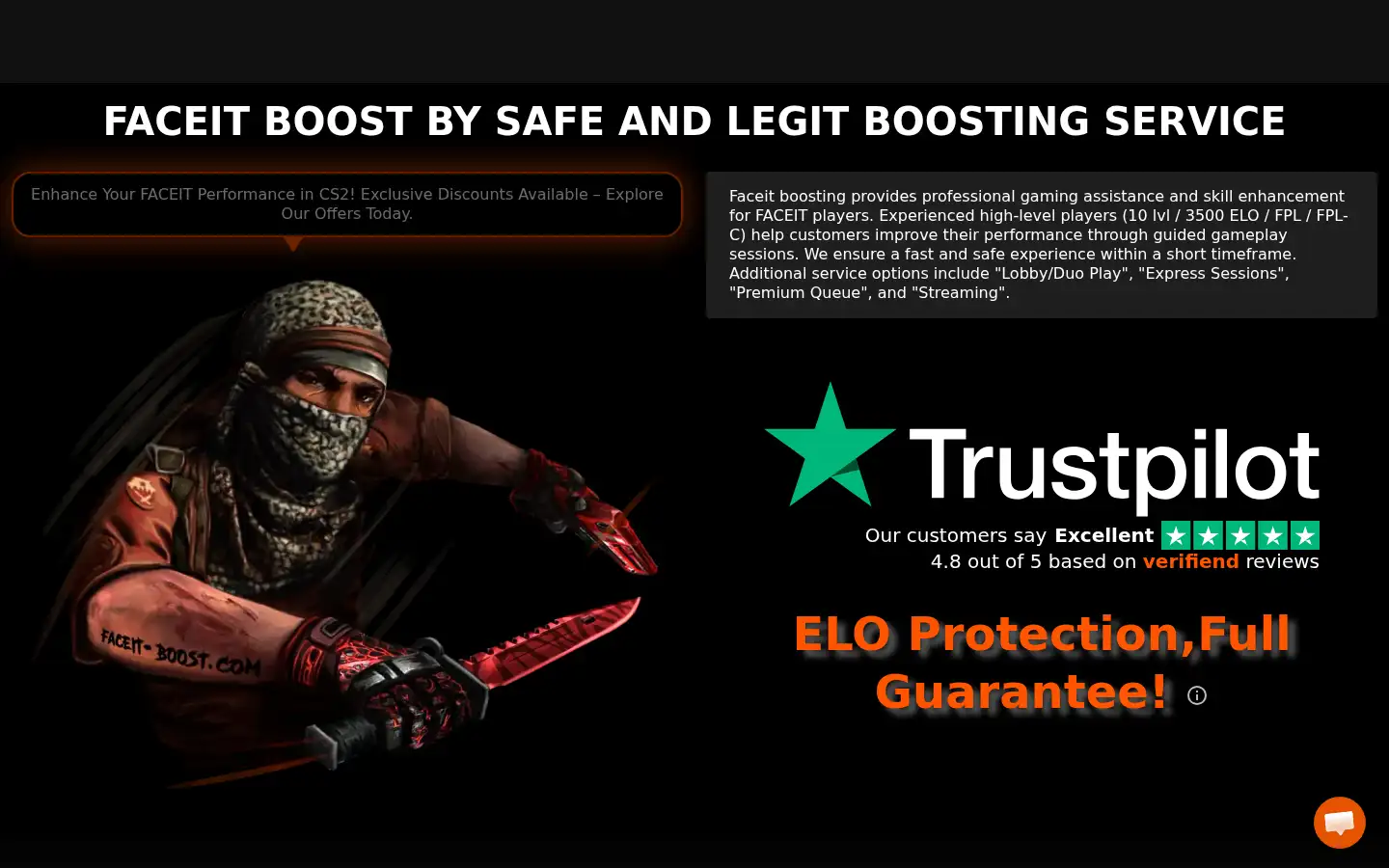 Screenshot of faceit-boost.com