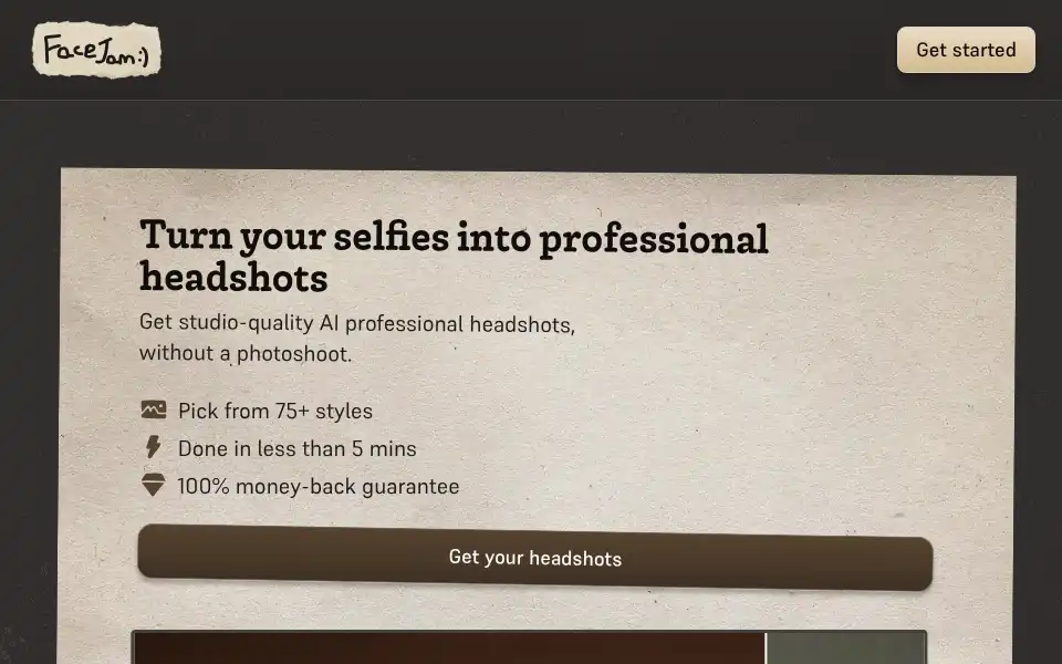 Screenshot of facejam.co