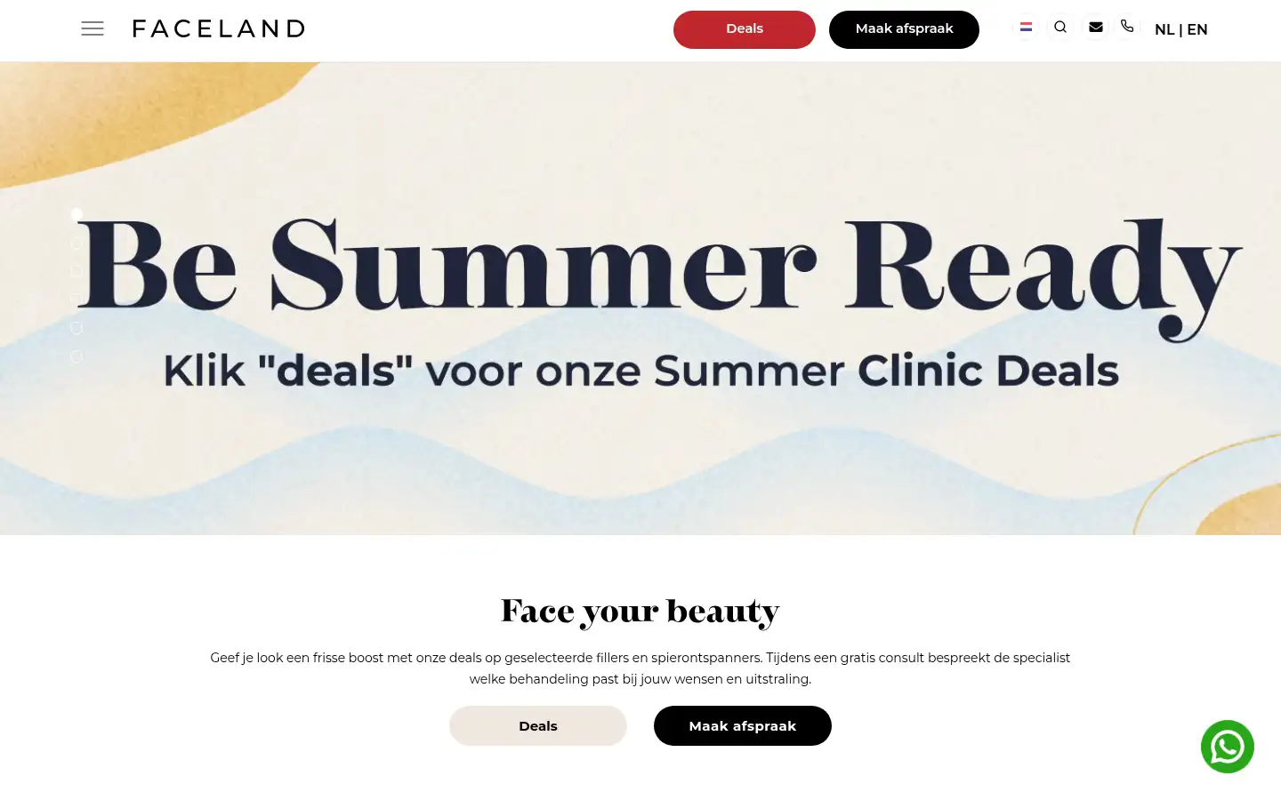 Screenshot of faceland.nl
