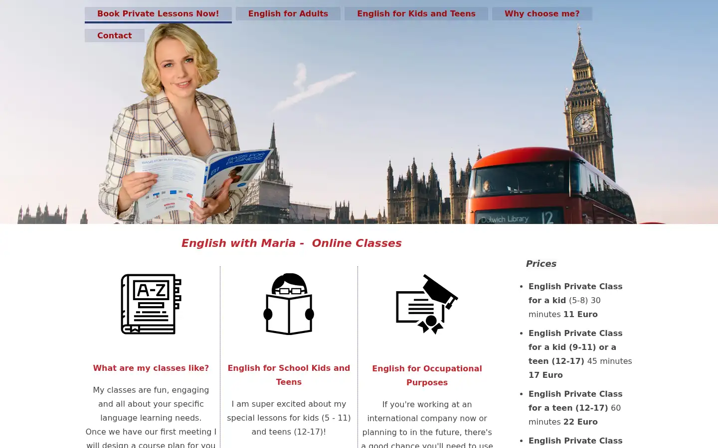 Screenshot of fach-englisch.de