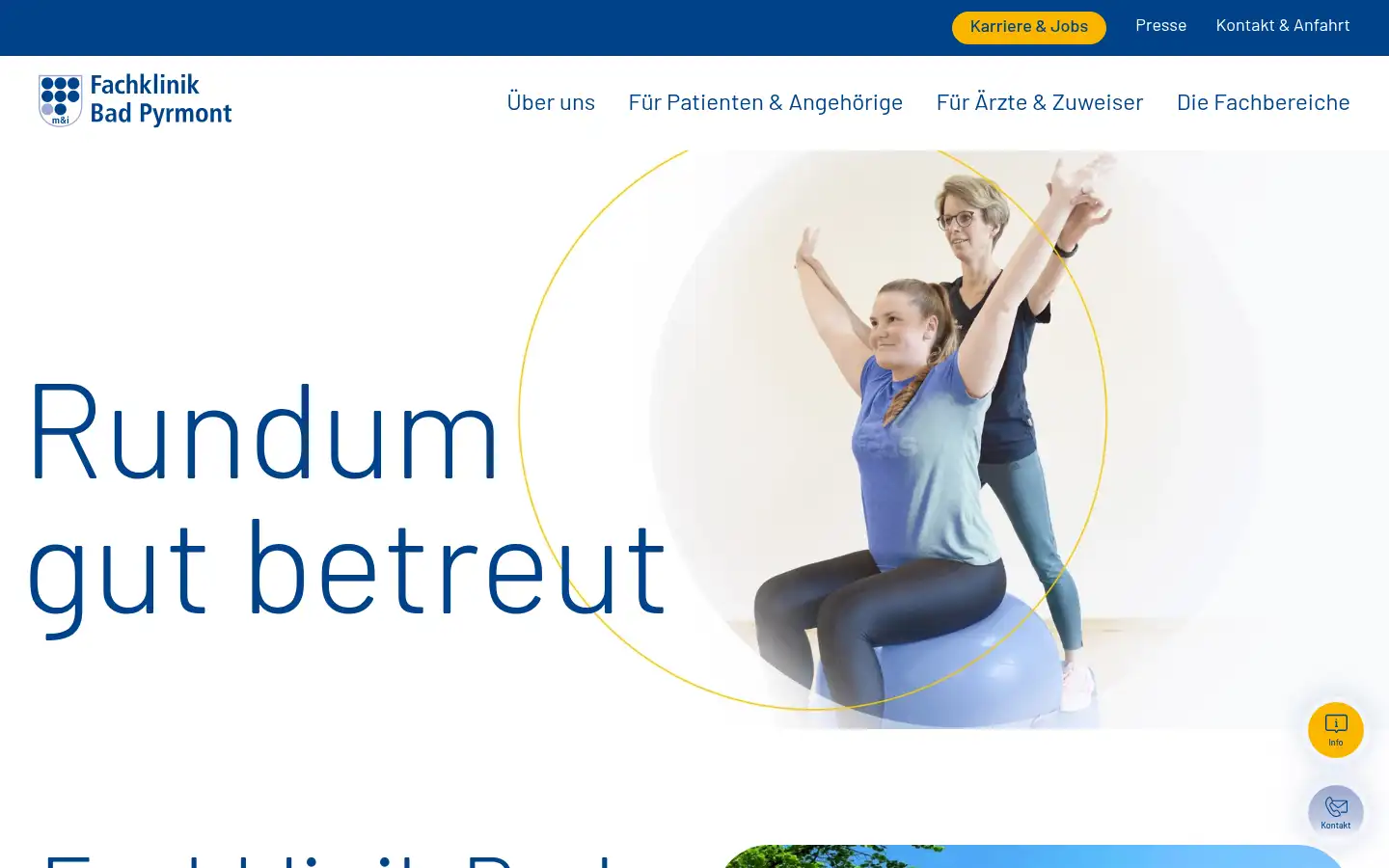 Screenshot of fachklinik-bad-pyrmont.de