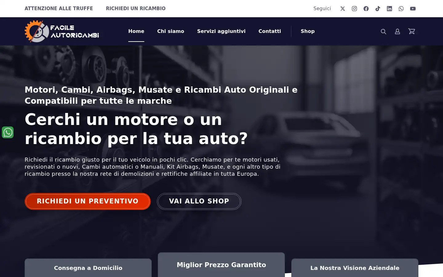 Screenshot of facileautoricambi.it