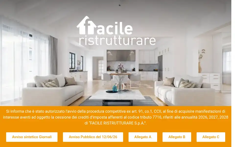Screenshot of facileristrutturare.it
