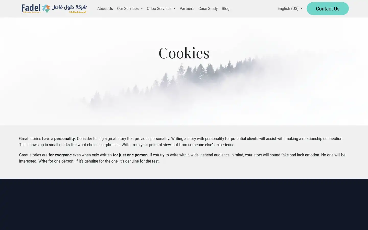 Screenshot of fadelsoft.com.sa