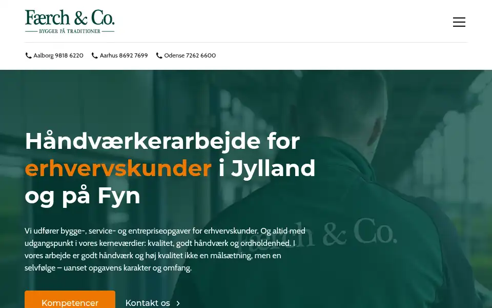 Screenshot of faerch-co.dk