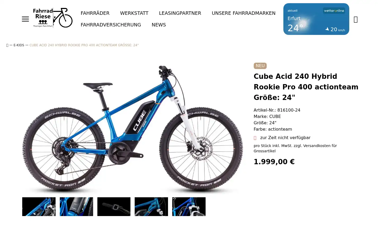 Screenshot of fahrrad-riese.de