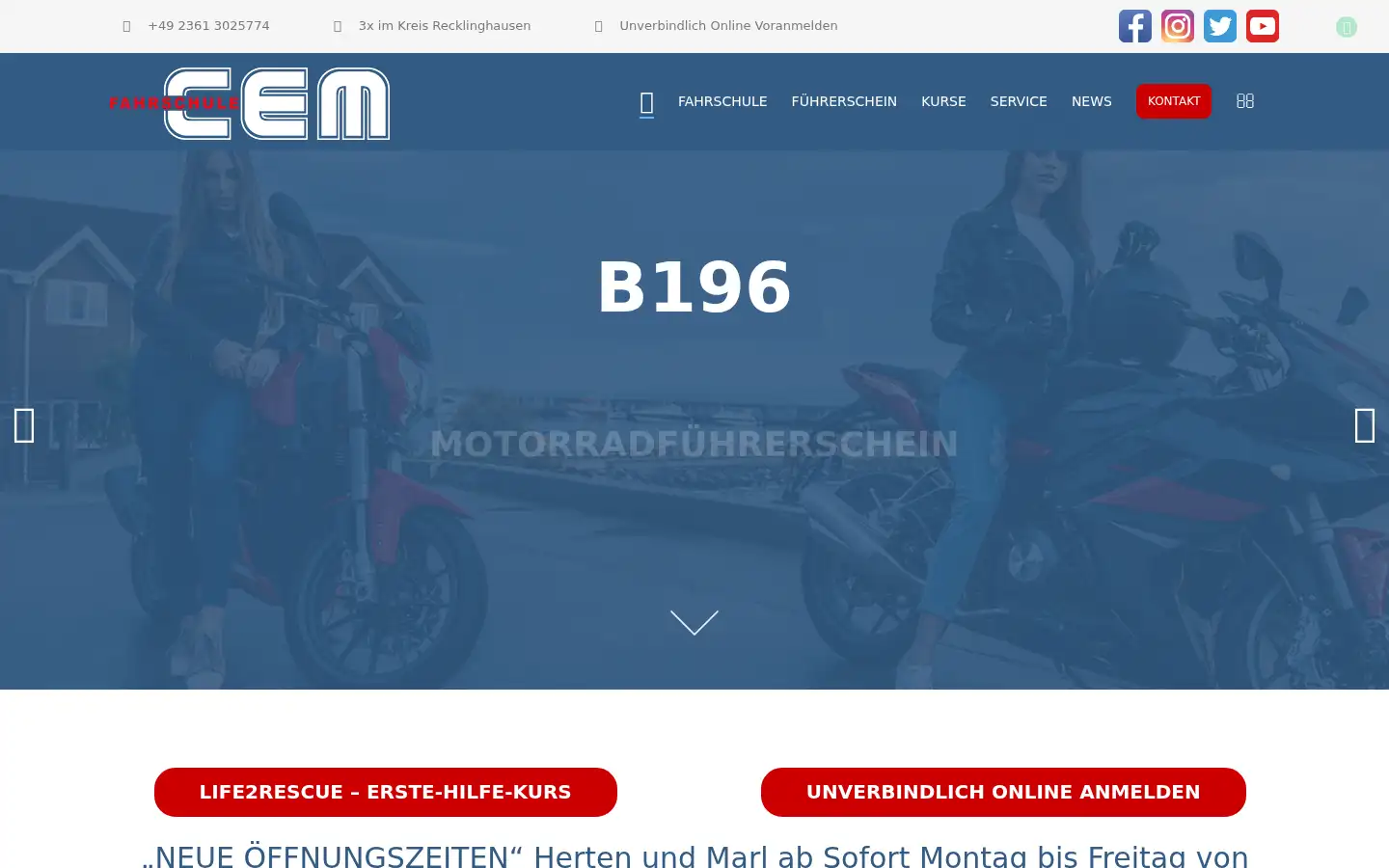 Screenshot of fahrschule-cem.com