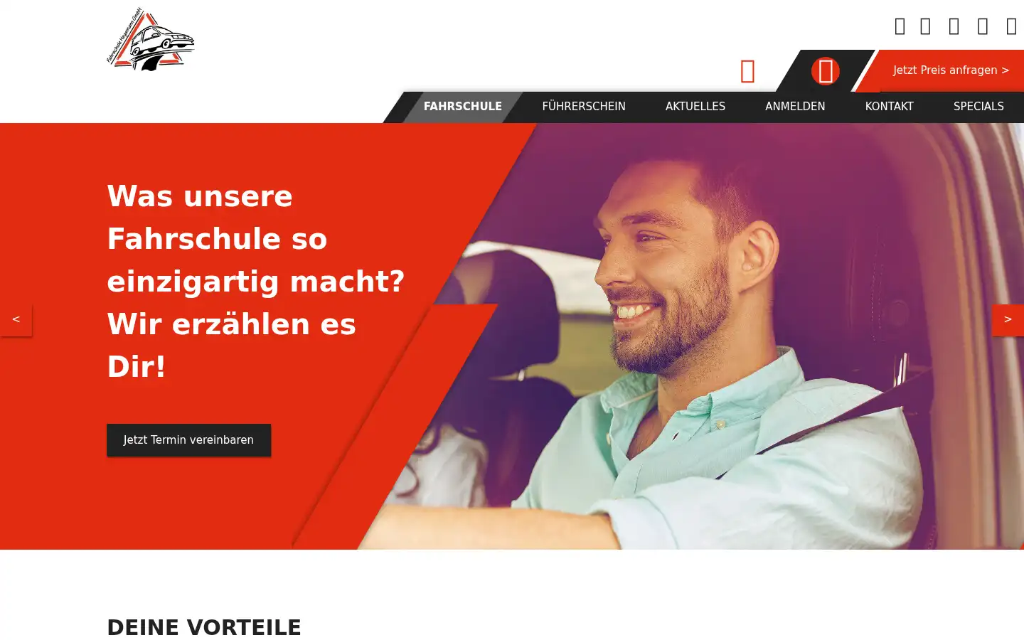 Screenshot of fahrschule-hegemann.de