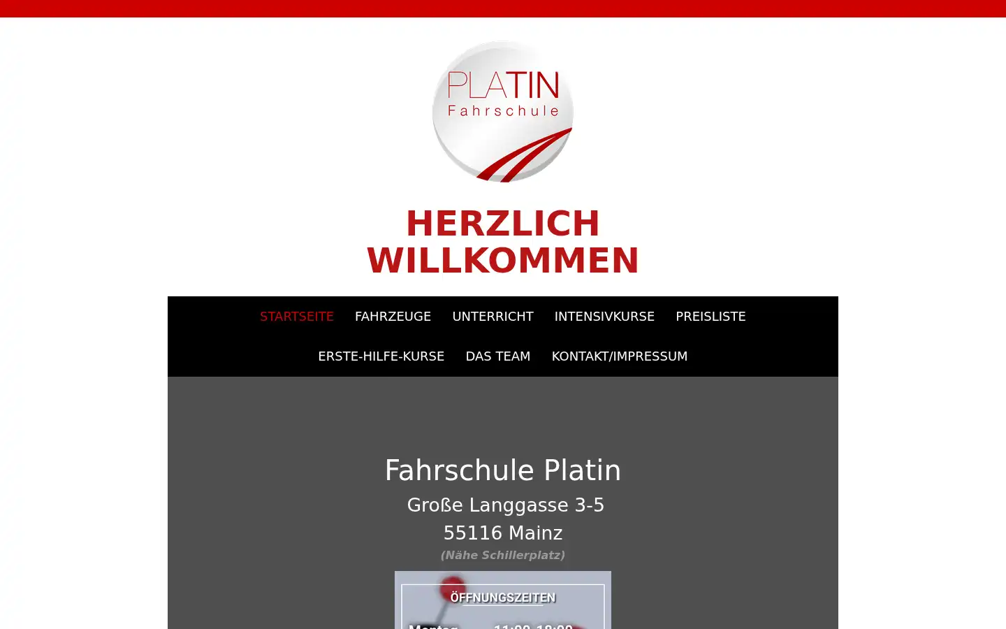 Screenshot of fahrschule-platin.de