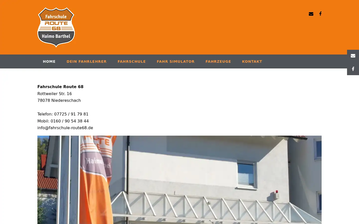 Screenshot of fahrschule-route68.de