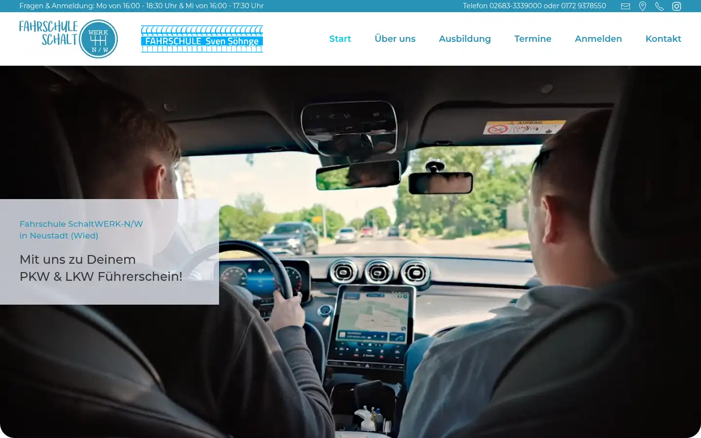 Screenshot of fahrschule-schaltwerk-nw.de