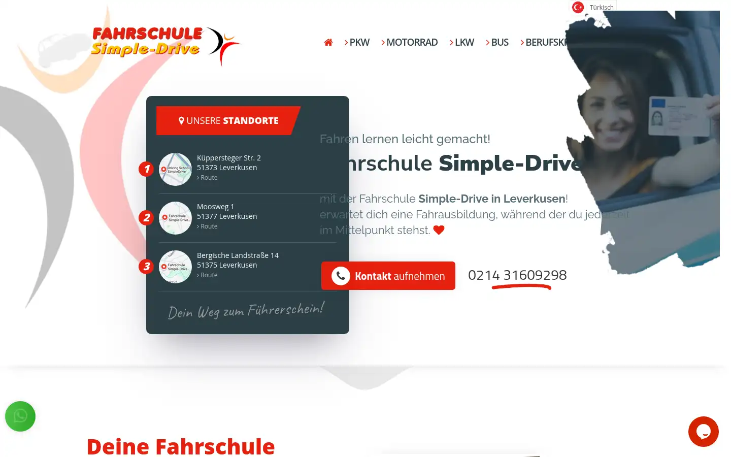 Screenshot of fahrschule-simpledrive.de