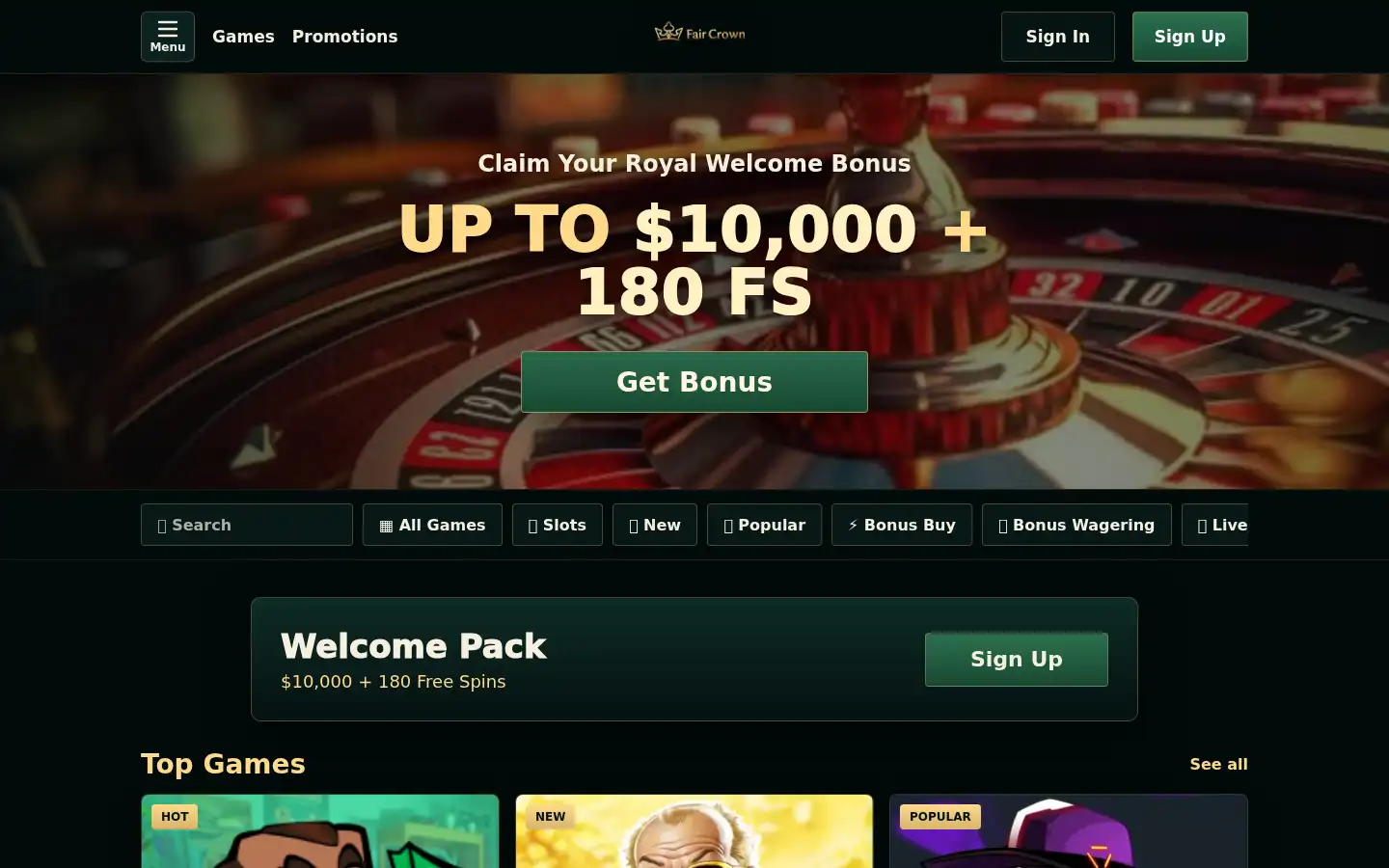 Screenshot of fair-crowncasino.com