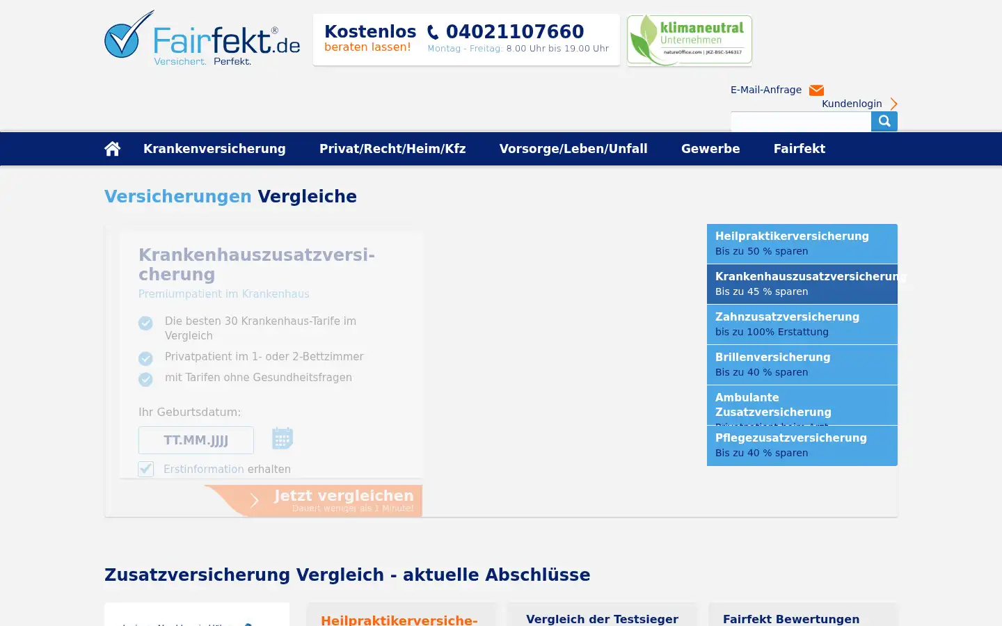 Screenshot of fairfekt.de