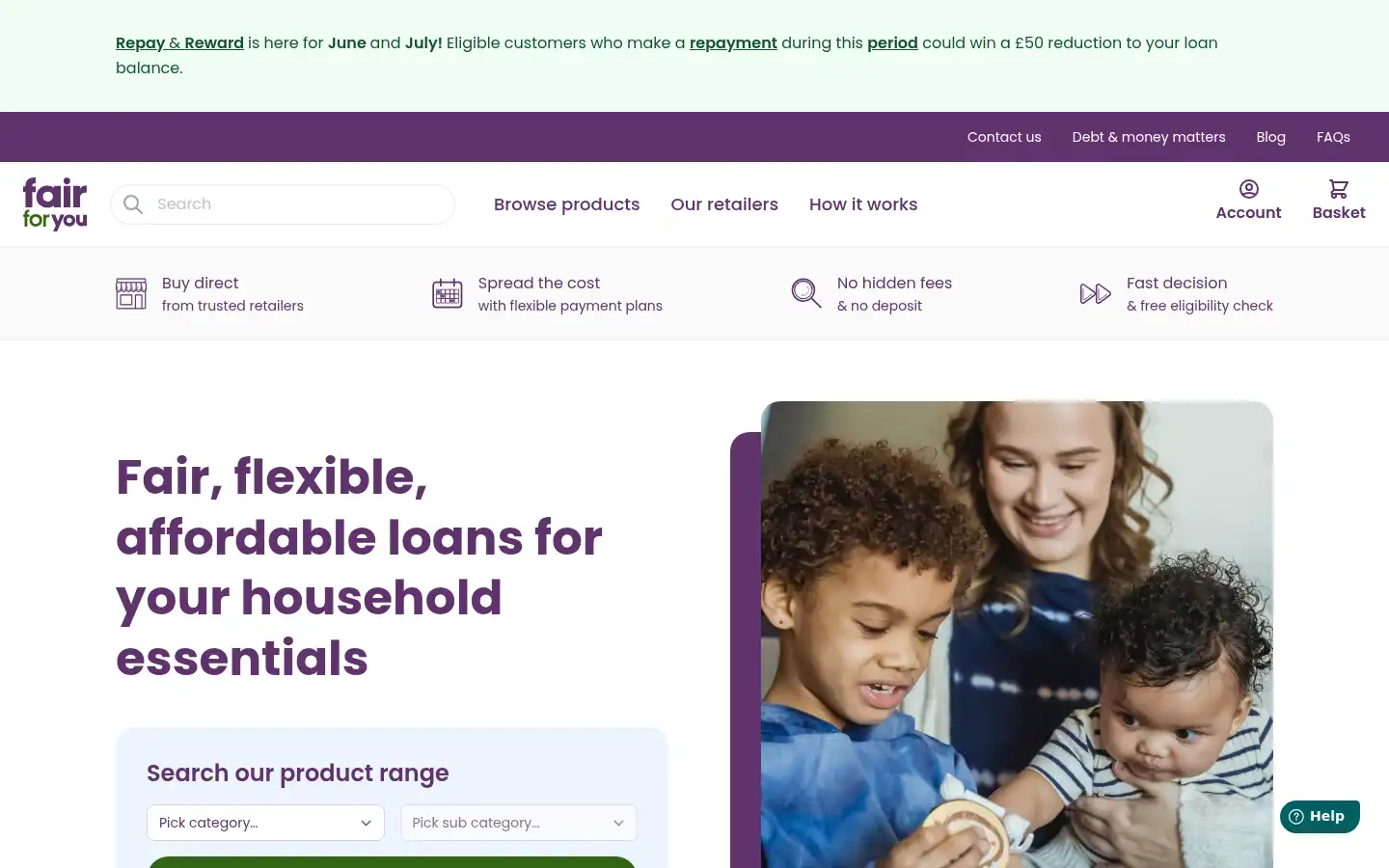 Screenshot of fairforyou.co.uk