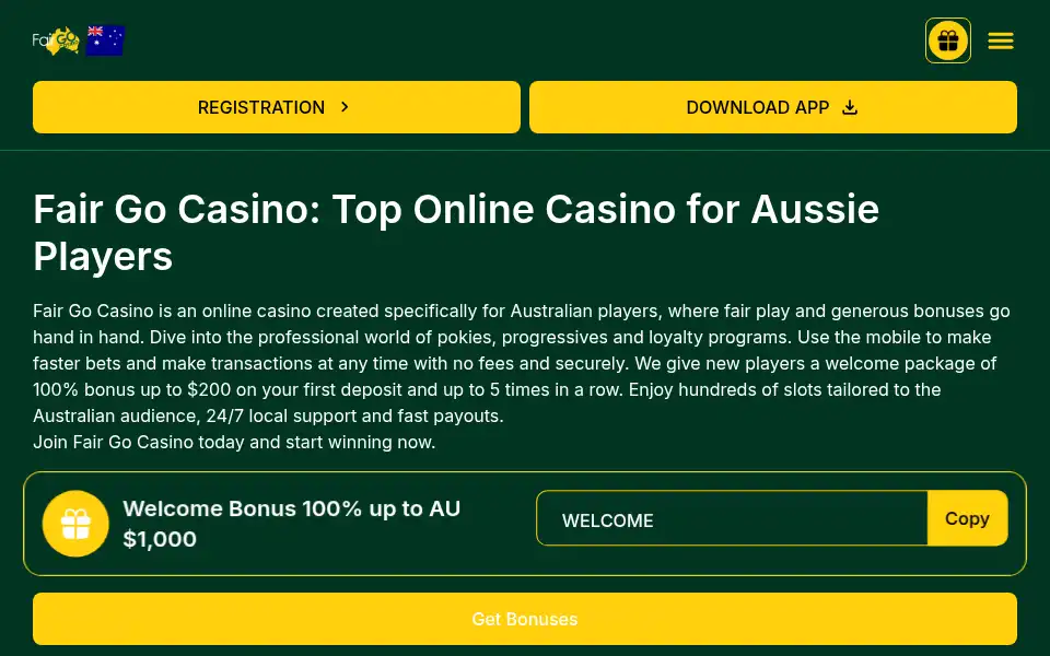 Screenshot of fairgocasino-aus.net
