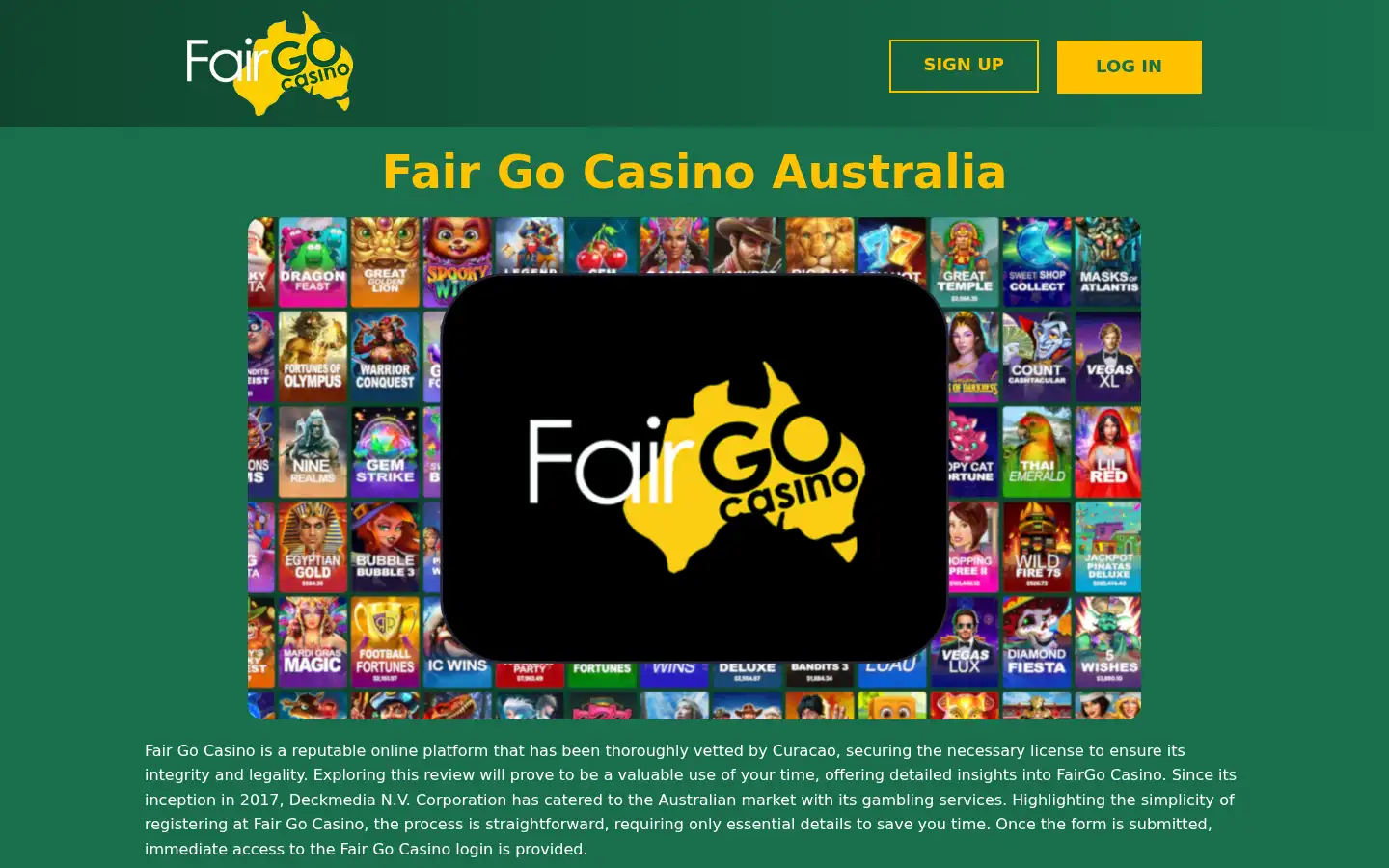 Screenshot of fairgocasinos.net