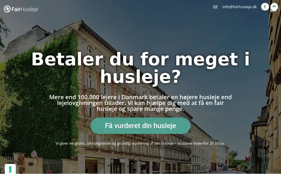 Screenshot of fairhusleje.dk