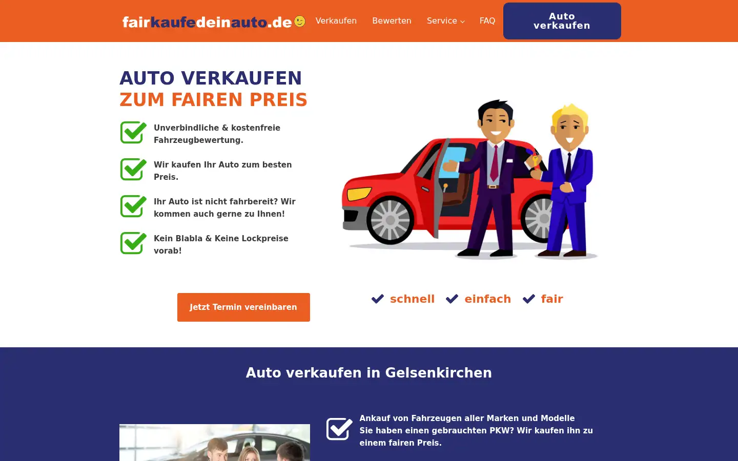 Screenshot of fairkaufedeinauto.de