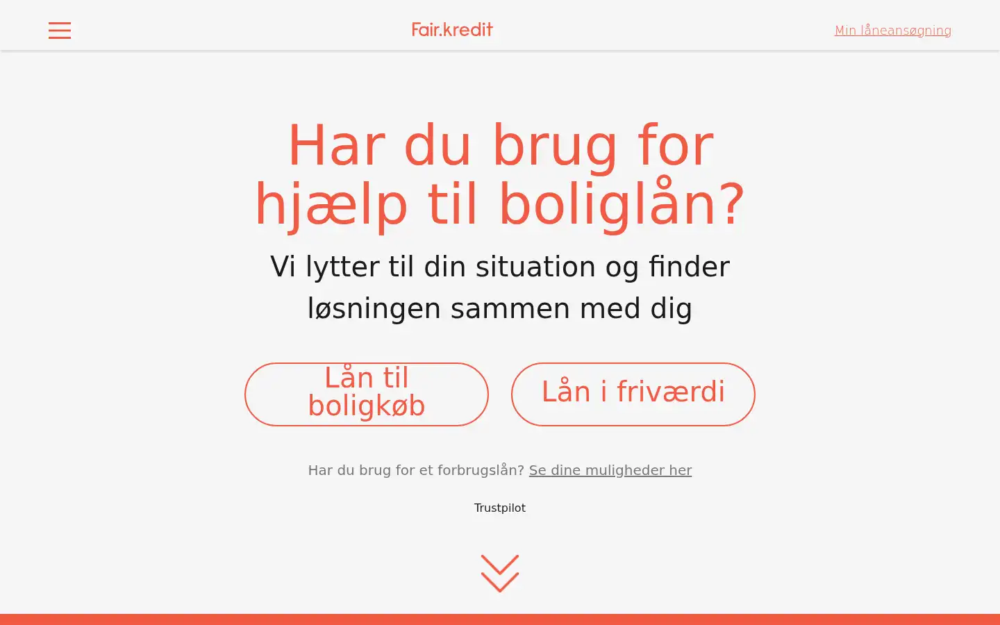 Screenshot of fairkredit.dk