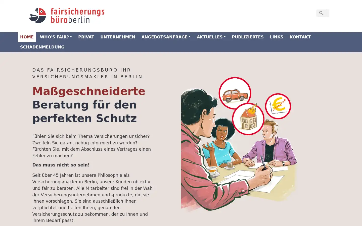 Screenshot of fairsicher.de