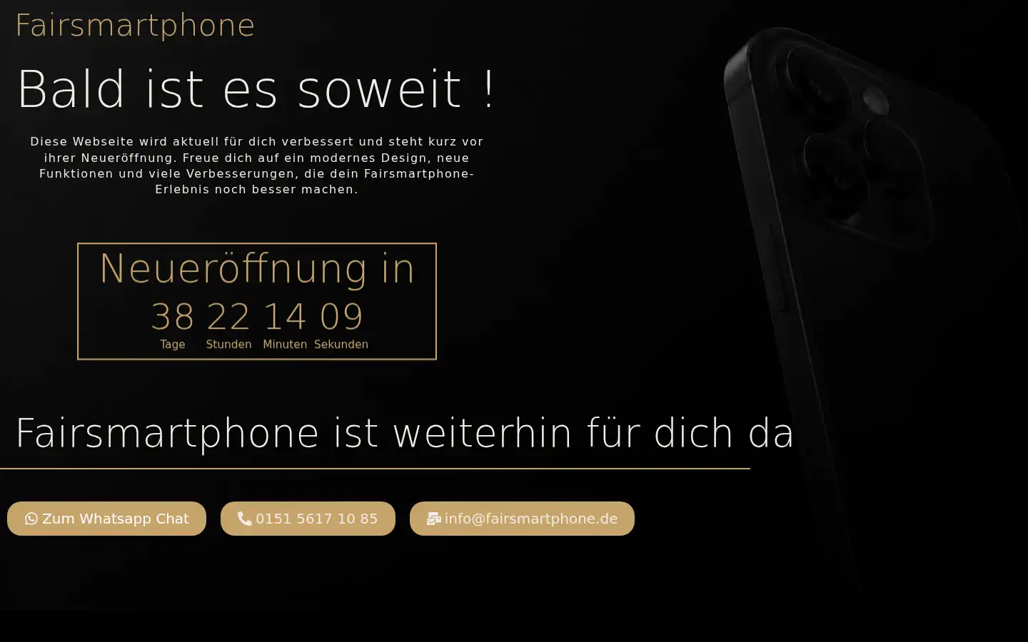 Screenshot of fairsmartphone.de