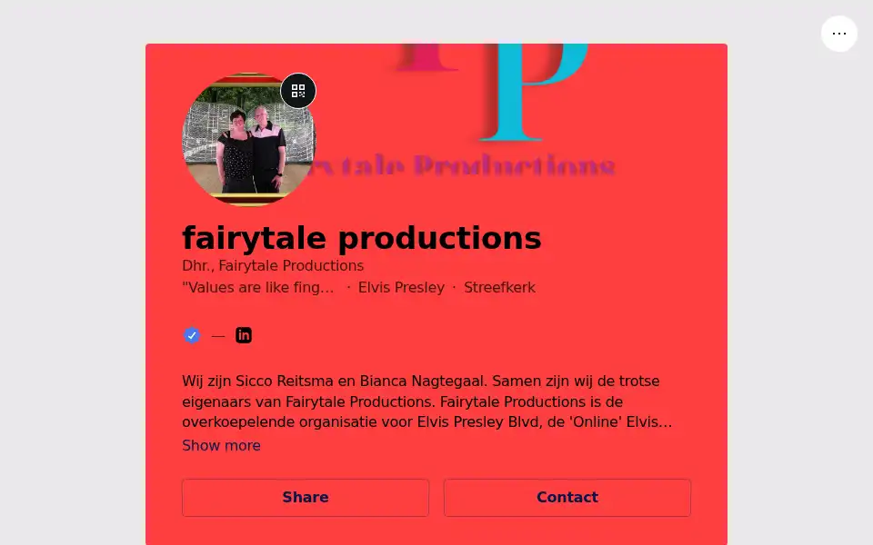 Screenshot of fairytaleproductions.rocks