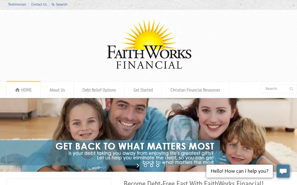 Screenshot of faithworksfinancial.org