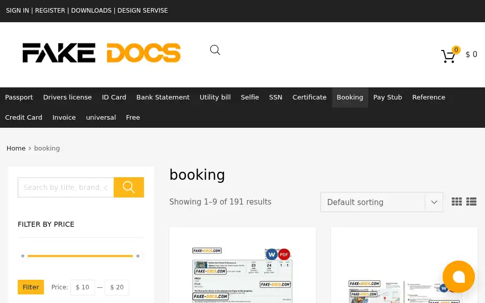 Screenshot of fake-docs.net