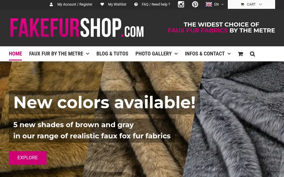 Screenshot of fakefurshop.com