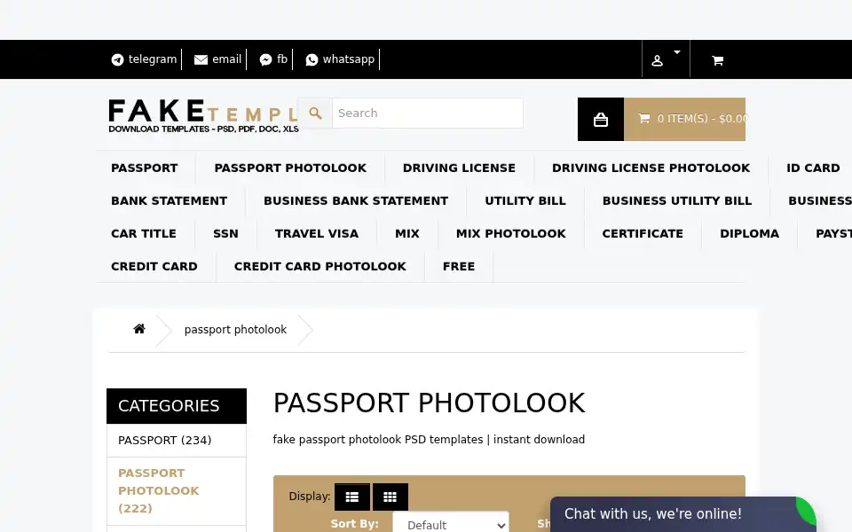 Screenshot of faketempl.com