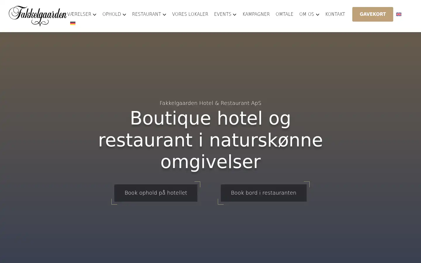 Screenshot of fakkelgaarden.dk