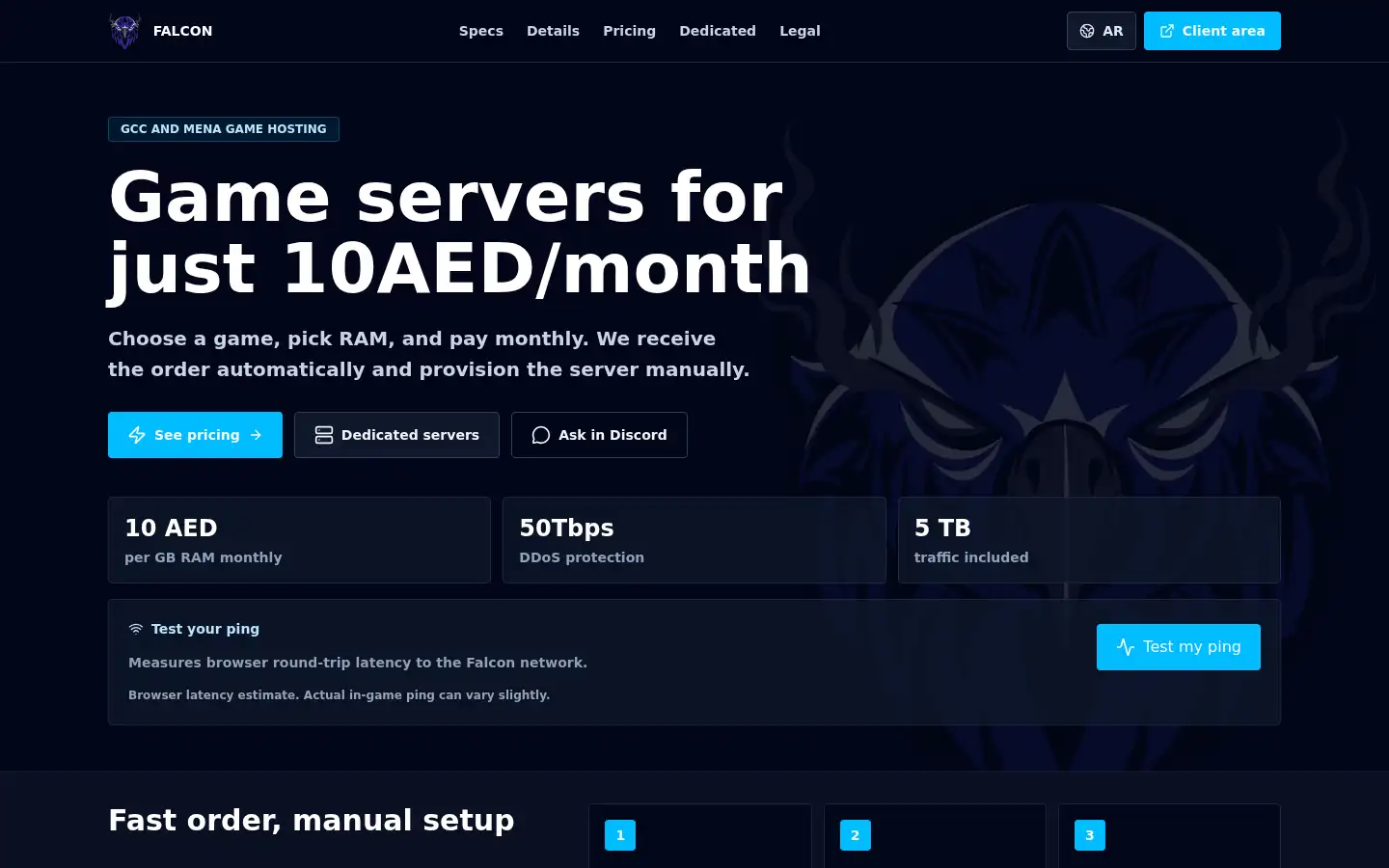 Screenshot of falconnetwork.gg