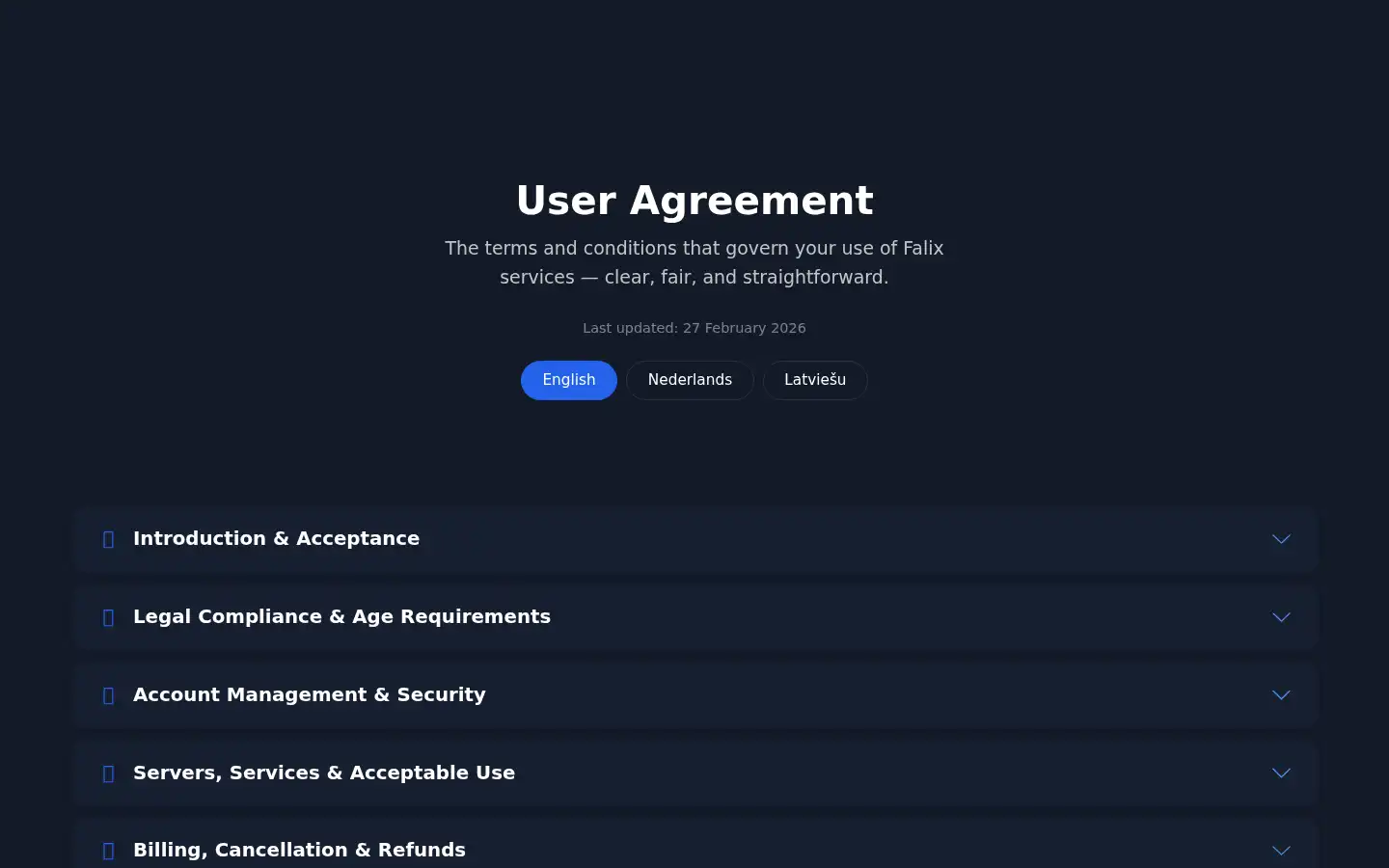 Screenshot of falixnodes.net
