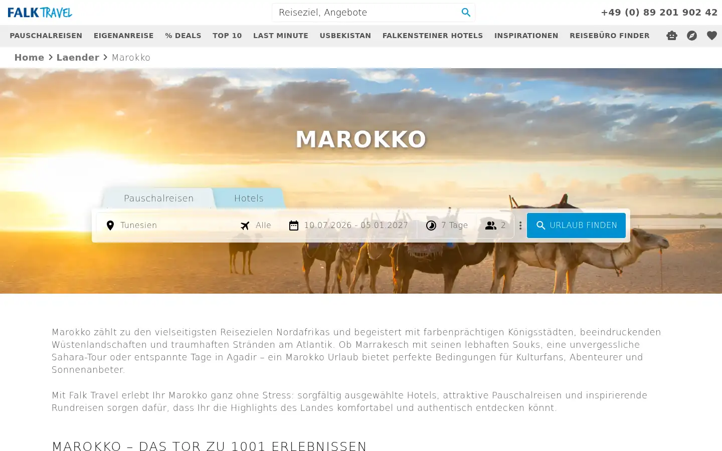 Screenshot of falk.travel