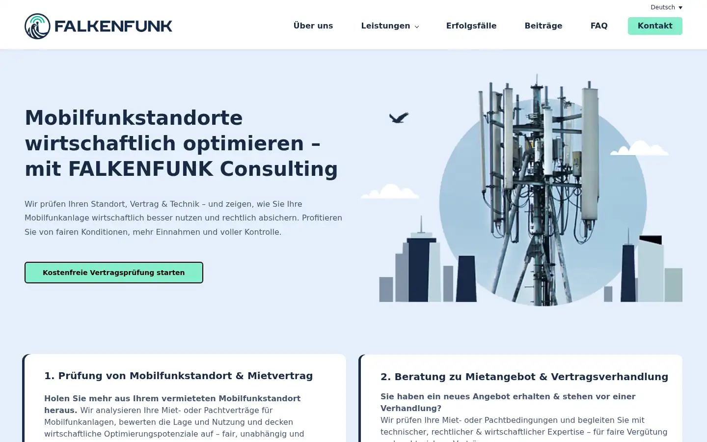 Screenshot of falkenfunk.com
