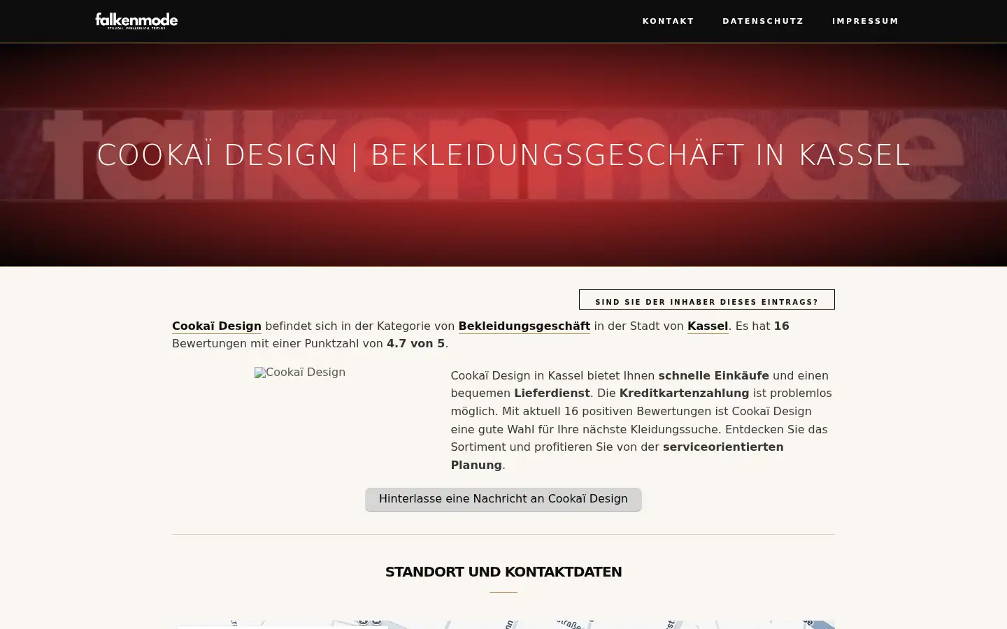 Screenshot of falkenmode.de
