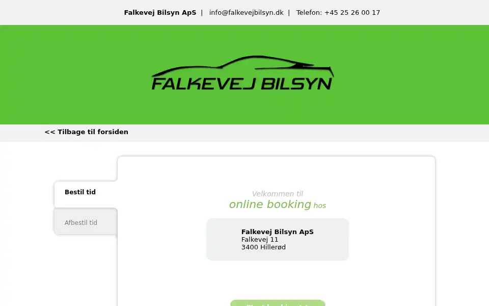 Screenshot of falkevejbilsyn.dk