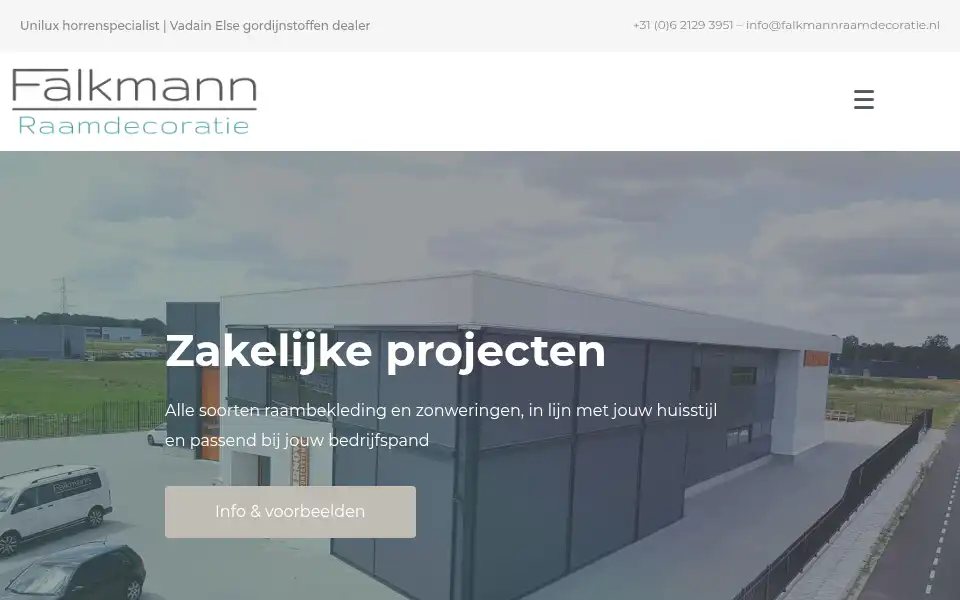 Screenshot of falkmannraamdecoratie.nl