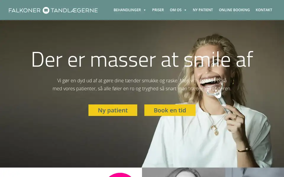 Screenshot of falkonertandlaegerne.dk
