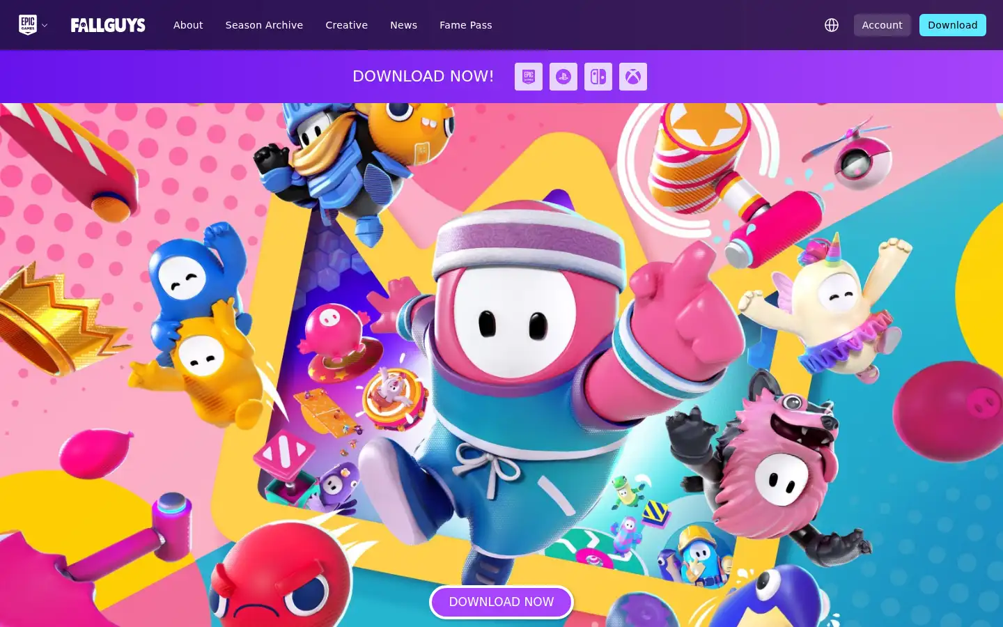 Screenshot of fallguys.com